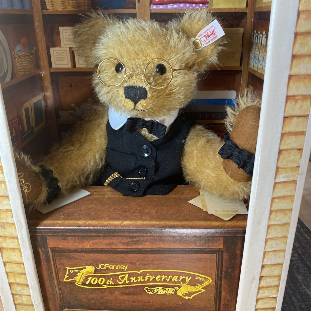 Steiff 100th Anniversary Golden Rule JC Penney Steiff Bear‎ New in Box COA VTG